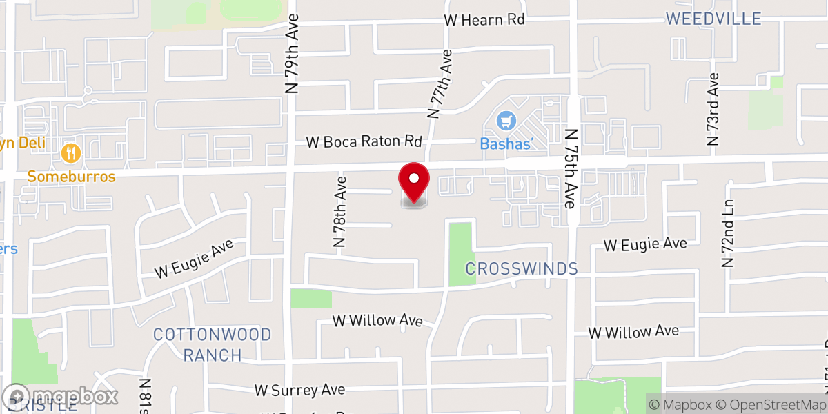 Map showing location of Peoria Church of the Nazarene