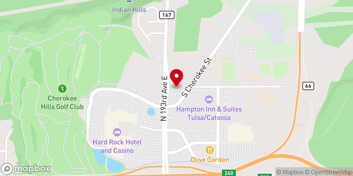 Map showing location of La Quinta Inn & Suites by Wyndham - Tulsa - Catoosa Route 66
