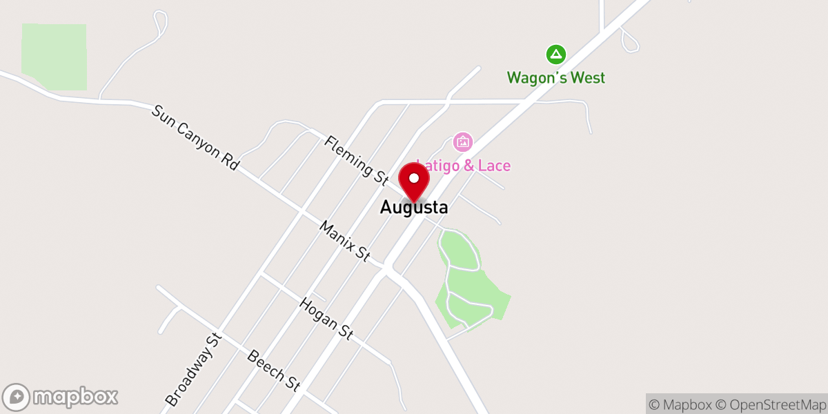 Map showing location of Augusta