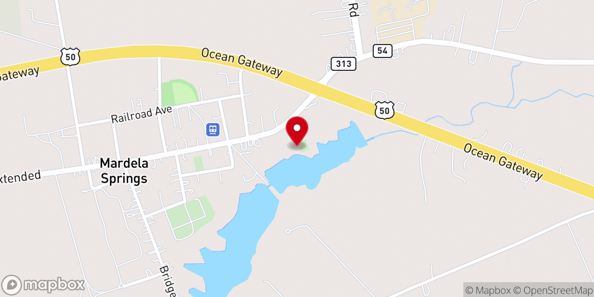 Map showing location of Barren Creek Presbyterian Church