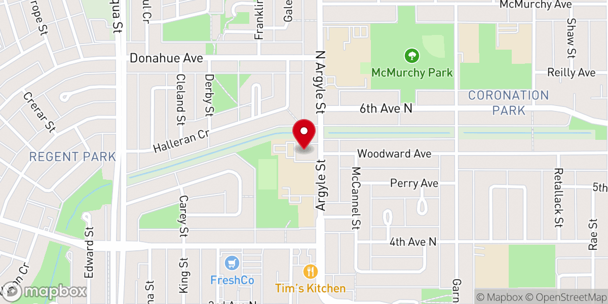 Map showing location of St Peter's Catholic Church