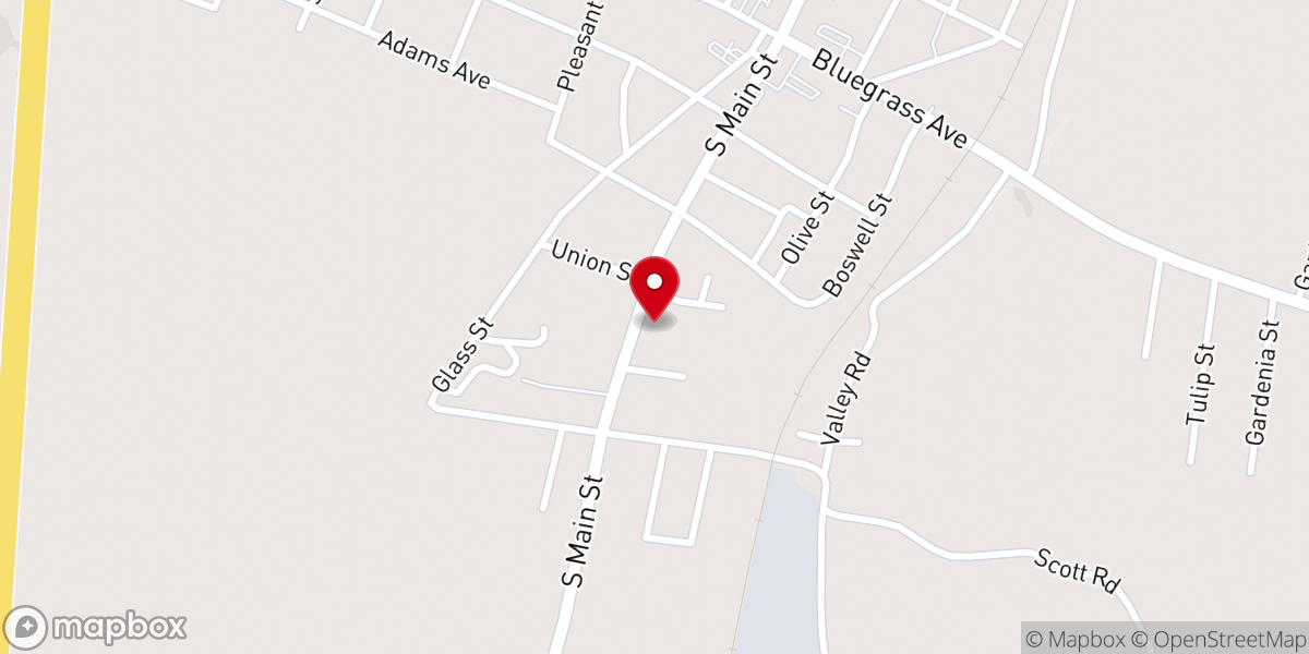 Map showing location of Jones Chapel Church