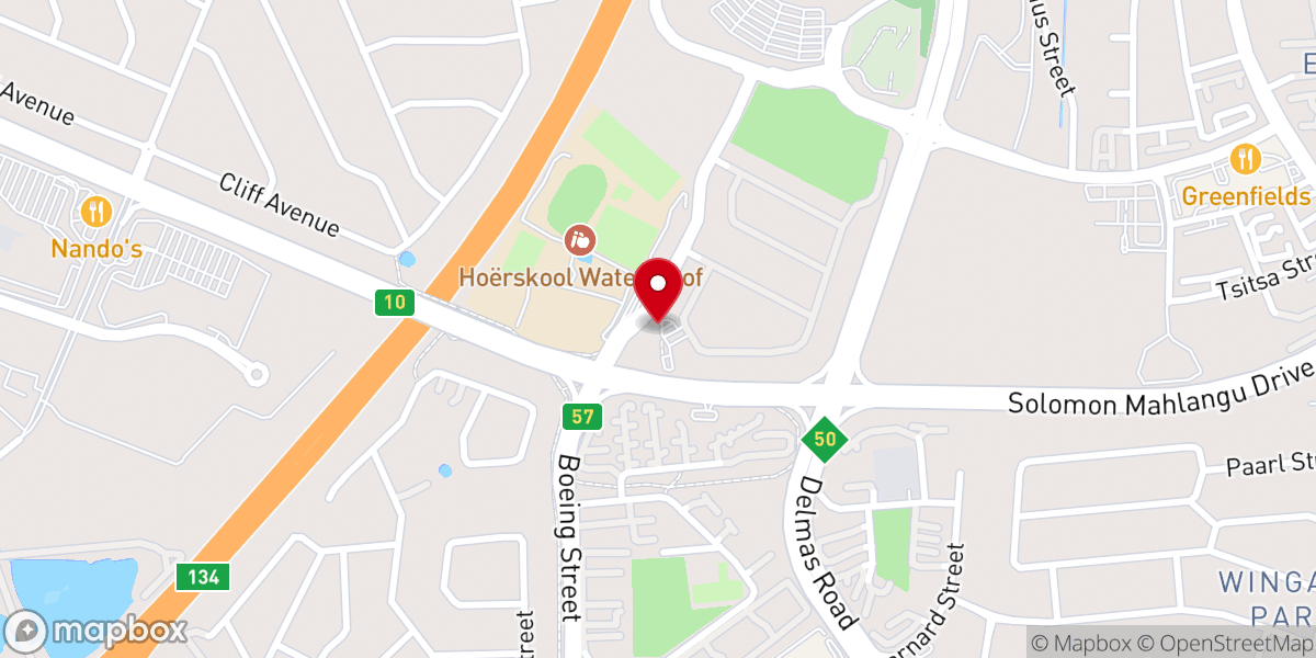 Map showing location of Reformed Church Tshwane