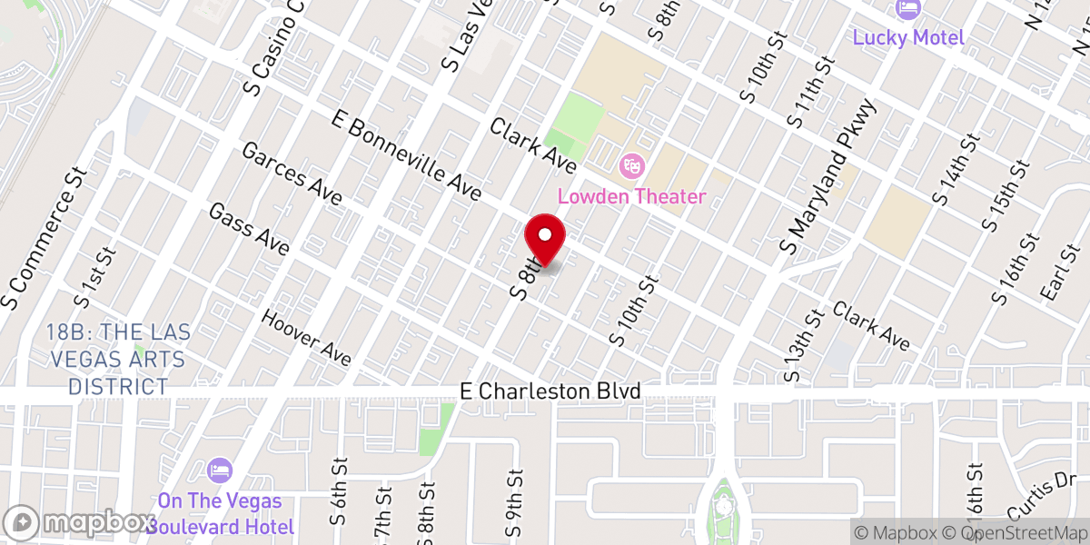 Map showing location of First Church of Christ, Scientist, Las Vegas