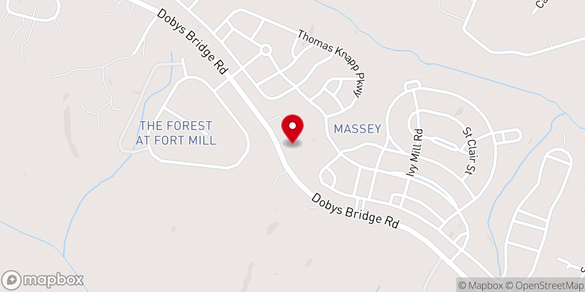 Map showing location of Dobys Bridge Church