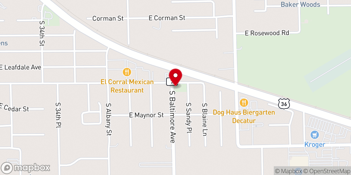 Map showing location of Christ Gospel Church of Decatur
