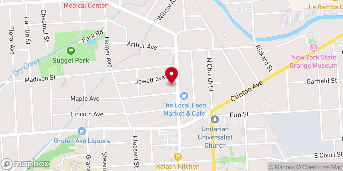 Map showing location of St. Mary’s Rectory