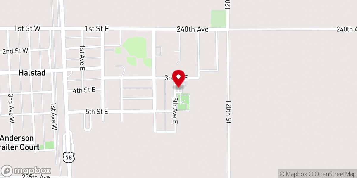 Map showing location of Holy Family Catholic Church