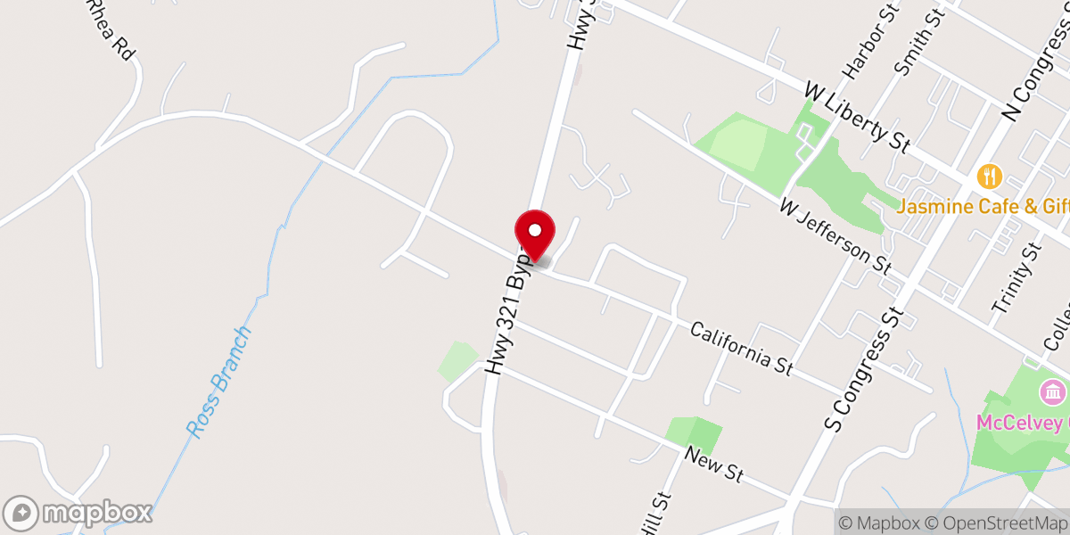 Map showing location of Clinton Chapel