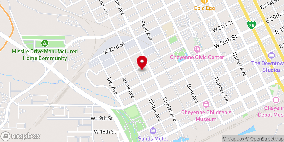 Map showing location of Allen Chapel AME Church