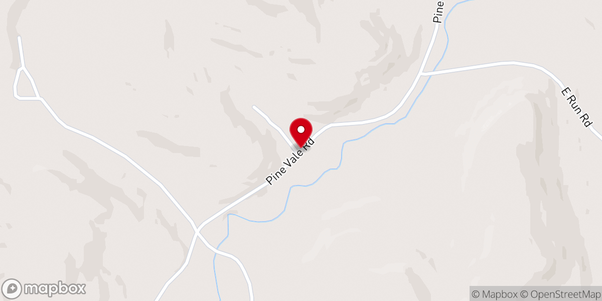 Map showing location of Pinevale Church