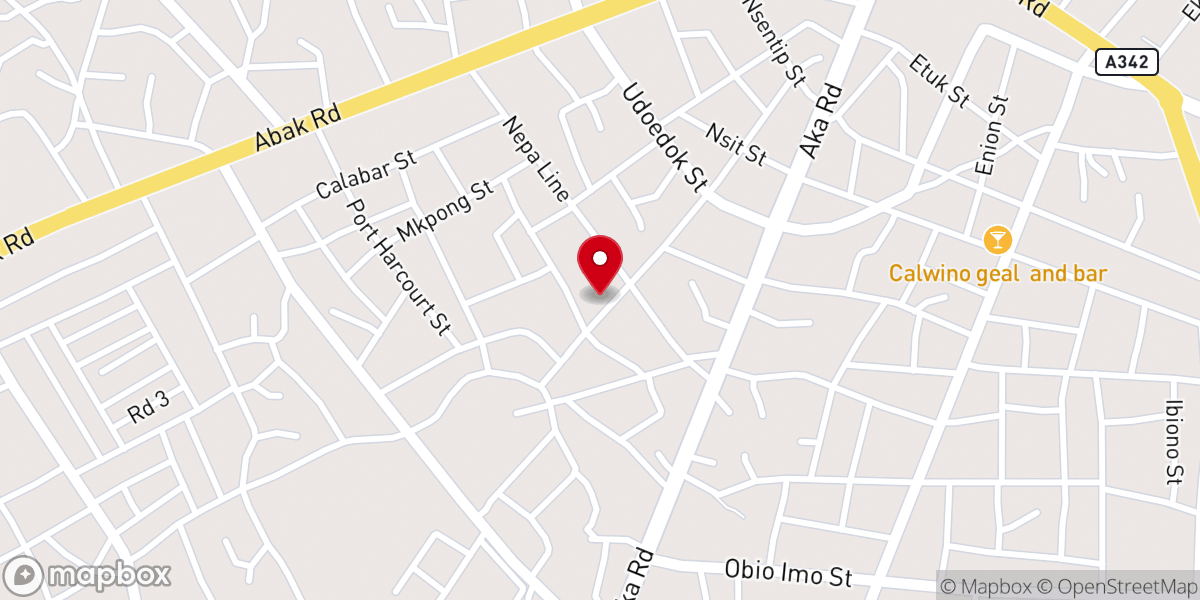 Map showing location of Mountain of Fire and Miracles Ministries (Nepa Line Region)