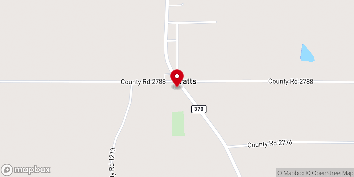 Map showing location of Pratts Church