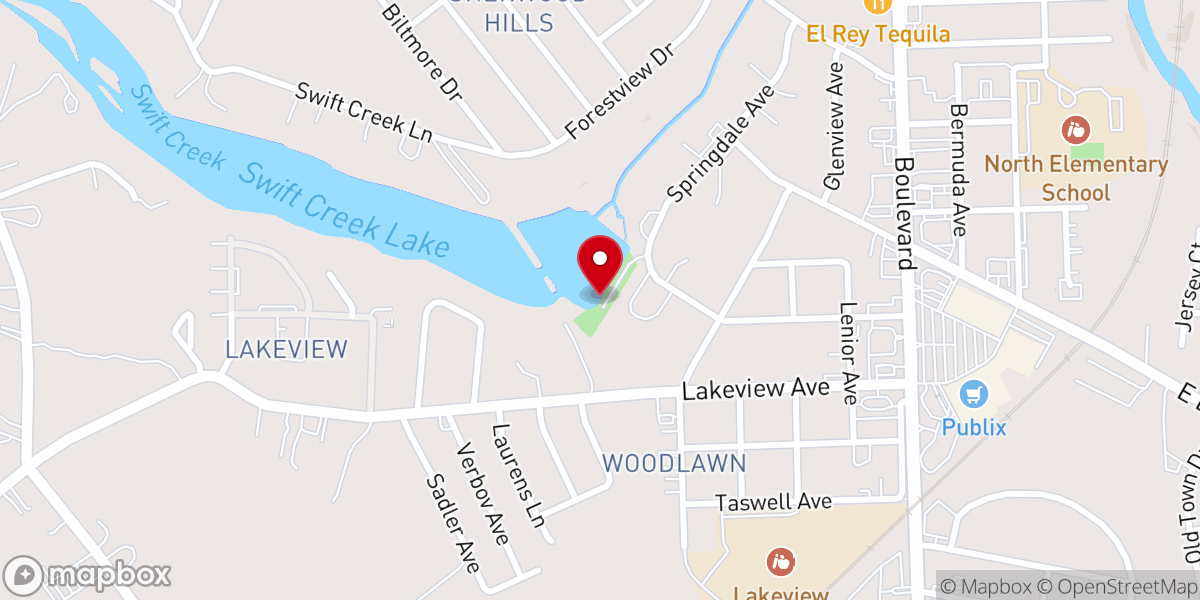 Map showing location of Lakeview Park