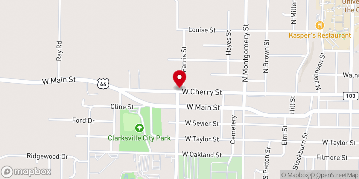 Map showing location of First Landmark Missionary Baptist Church