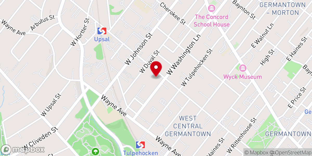 Map showing location of Trustees of Germantown Monthly Meeting of Friends