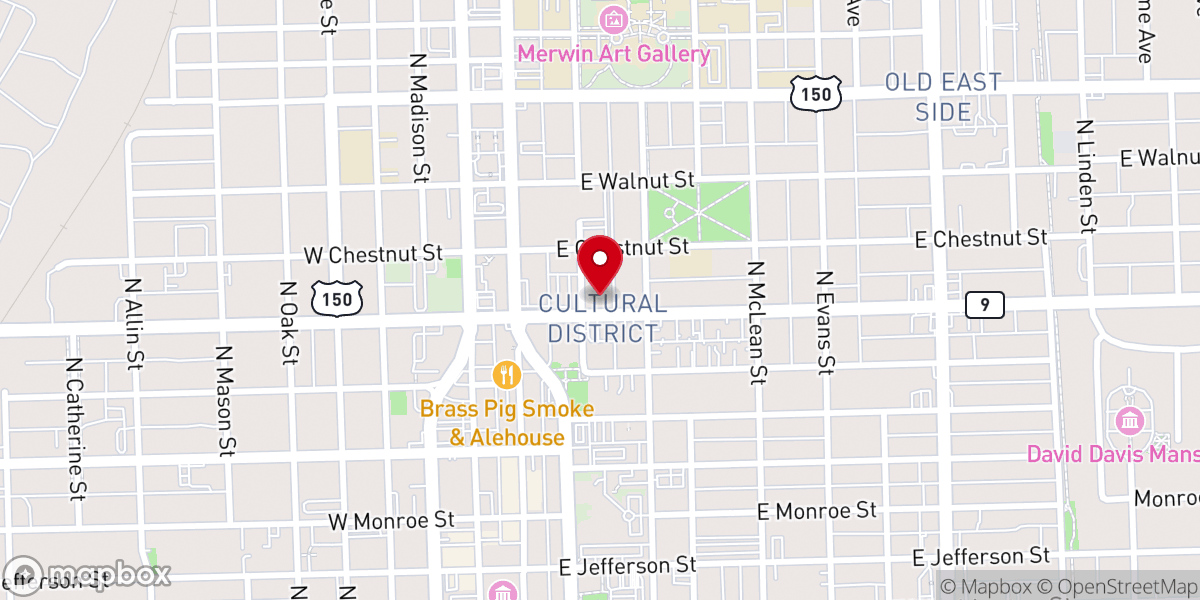 Map showing location of Christ Temple Pentecostal Church