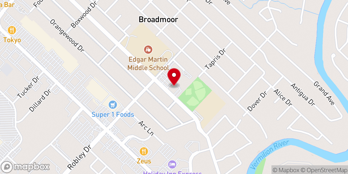 Map showing location of Holy Cross Church