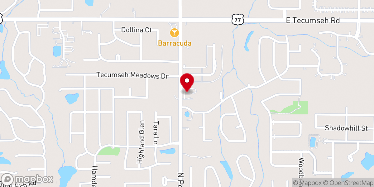 Map showing location of Apostolic Worship Center