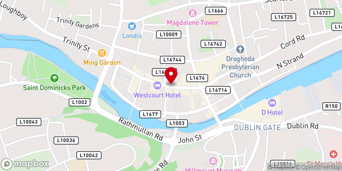 Map showing location of St Peter's Church