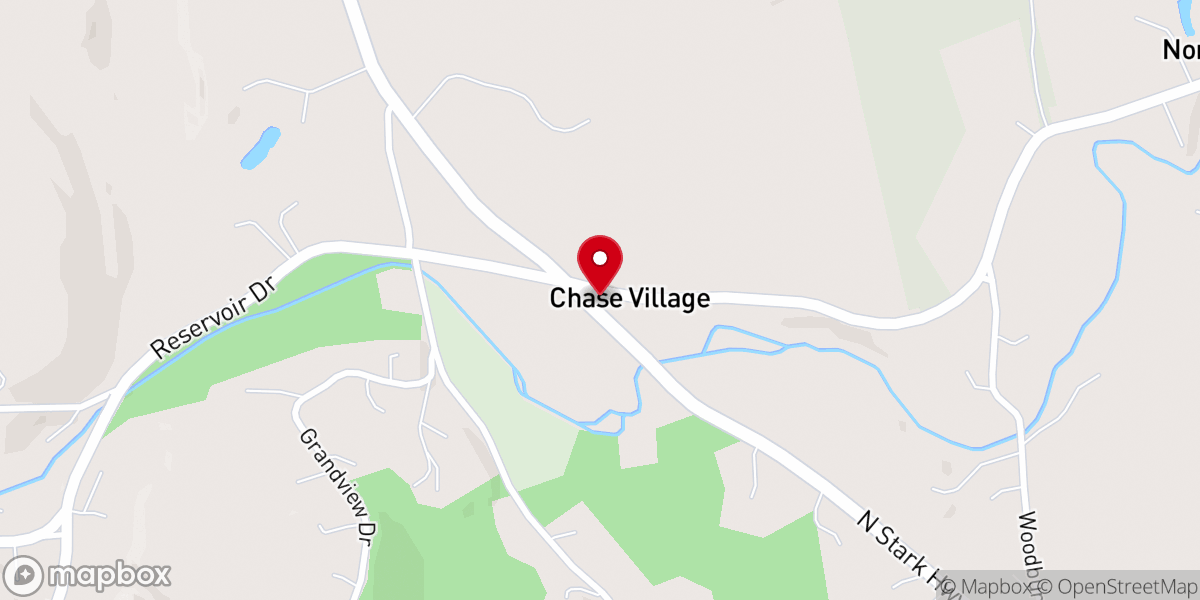 Map showing location of Weare Christian Church