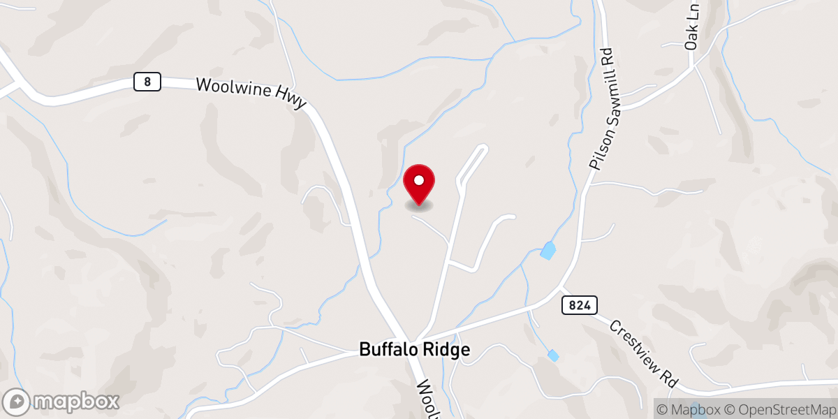 Map showing location of Sycamore Baptist Church
