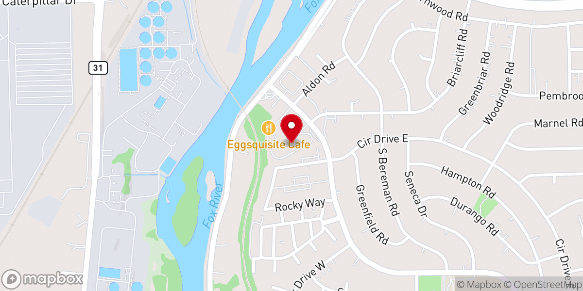 Map showing location of River's Edge Fellowship (Church)