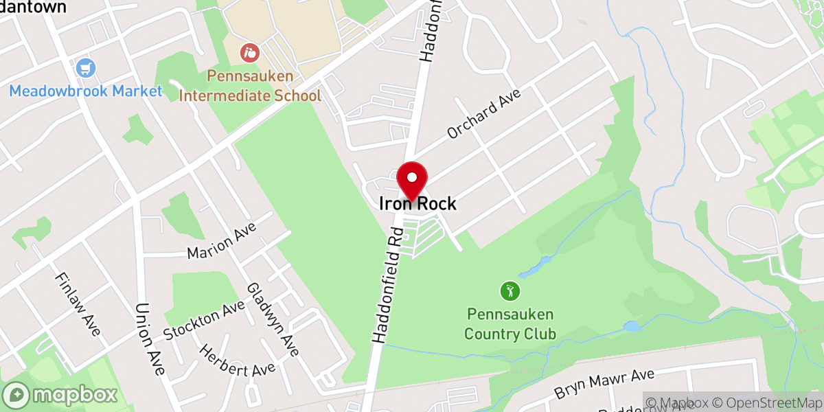 Map showing location of East Pennsauken United Methodist Church