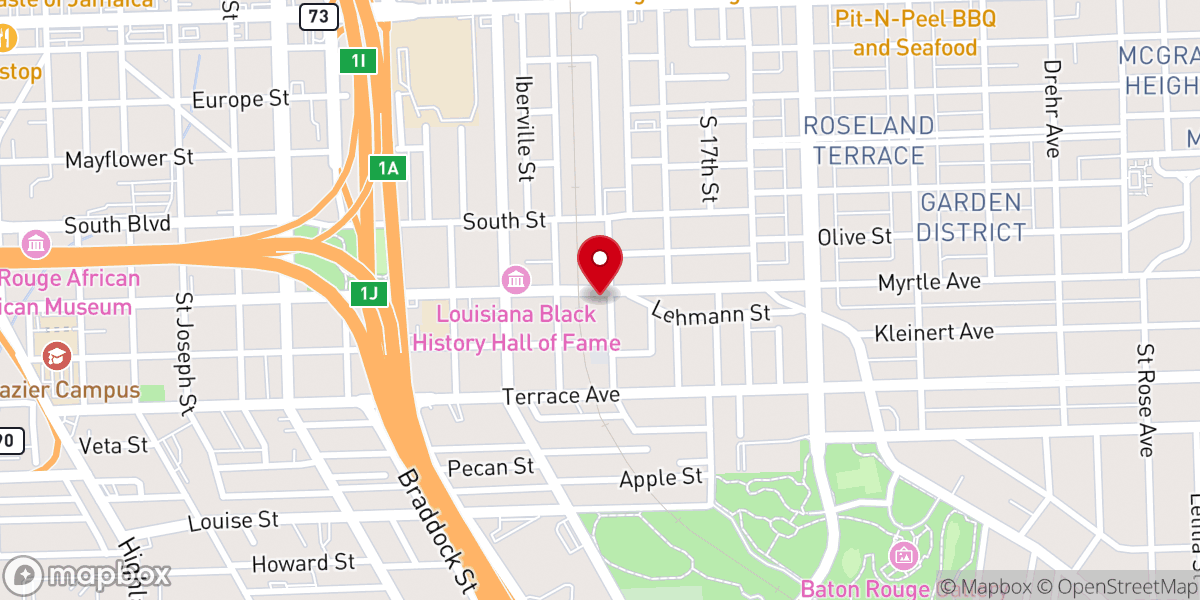 Map showing location of Church of God in Christ