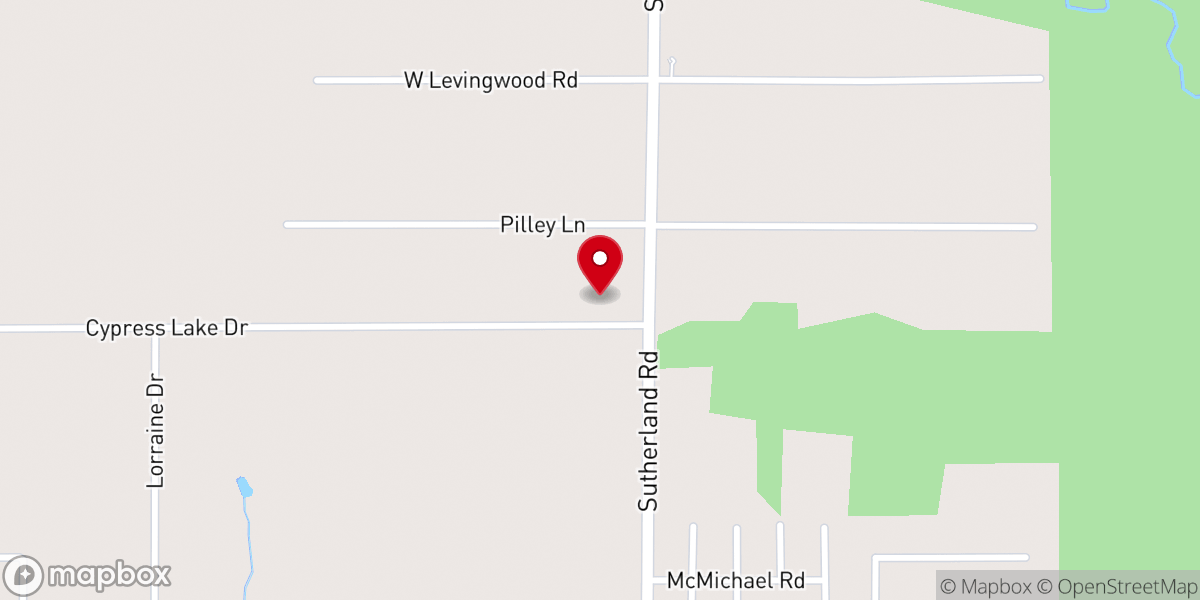 Map showing location of Westside Baptist Church