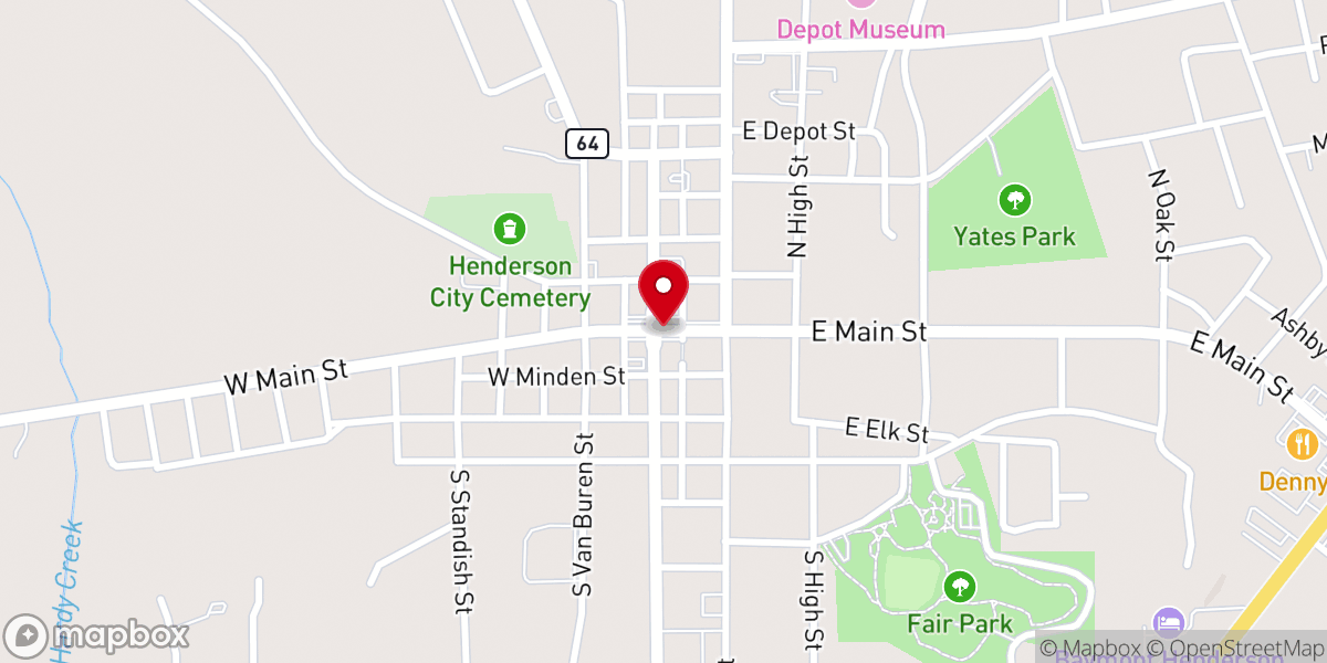 Map showing location of Pine Hill United Methodist Church