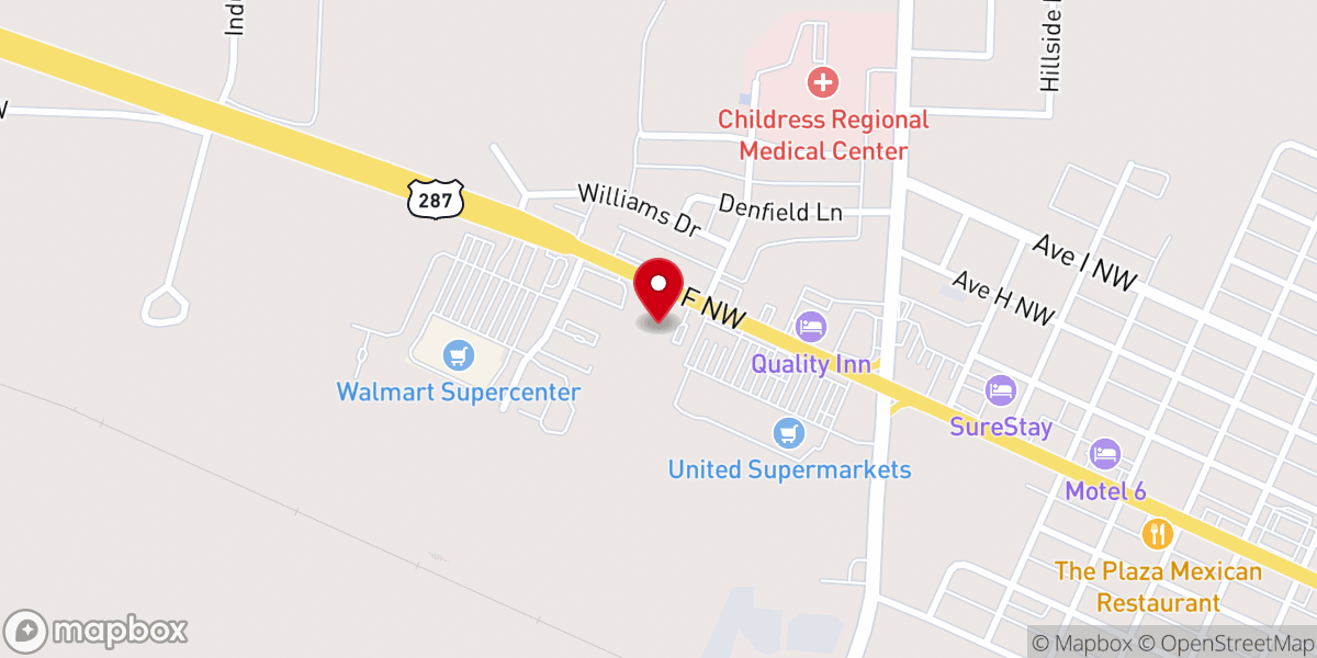 Map showing location of Pilot Travel Center