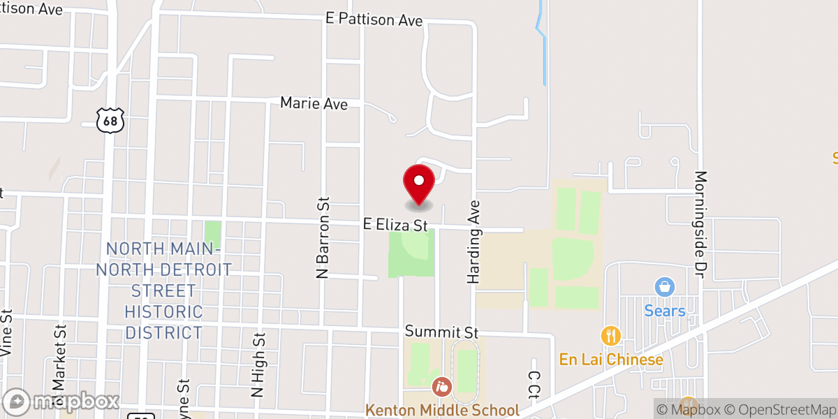 Map showing location of Our Saviors Lutheran Church