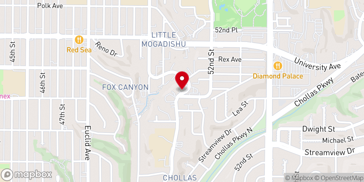 Map showing location of Christ Church Unity