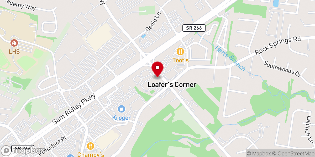 Map showing location of Springhouse Worship and Arts Center