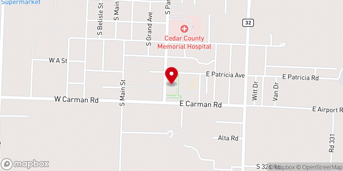 Map showing location of Church of God Holiness
