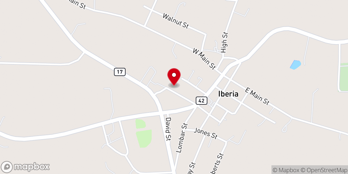 Map showing location of Alder Springs Church