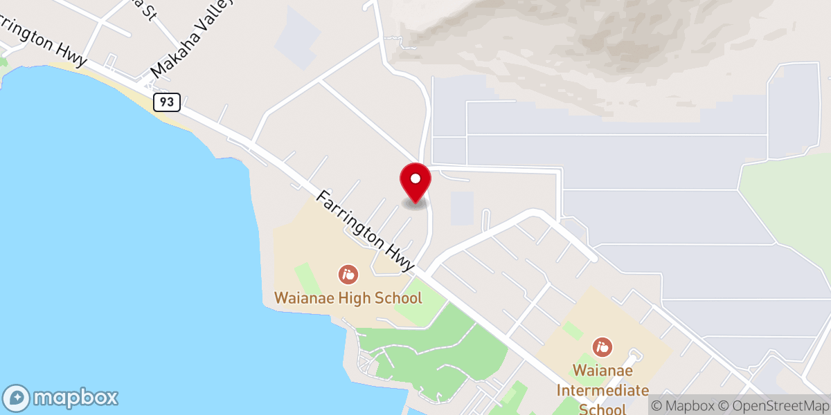 Map showing location of First Leeward Samoan Congregation