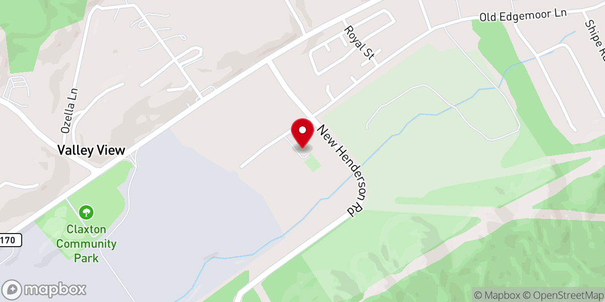Map showing location of Valley View United Methodist Church