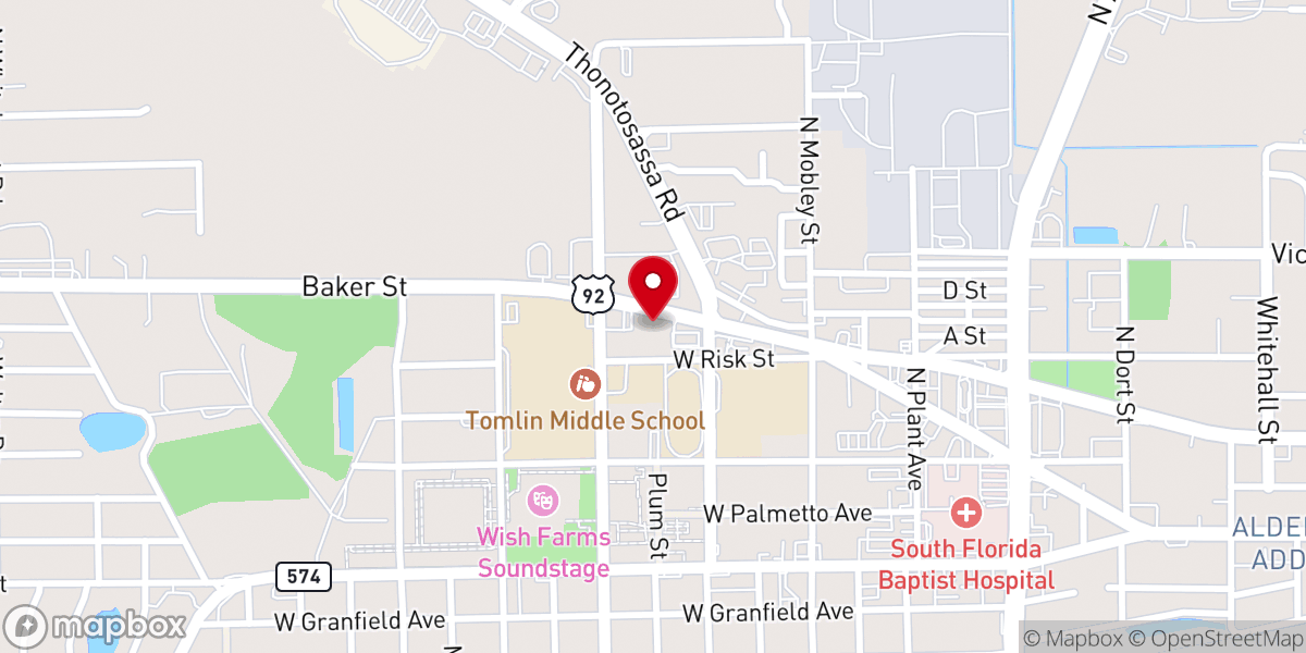 Map showing location of One Accord Church