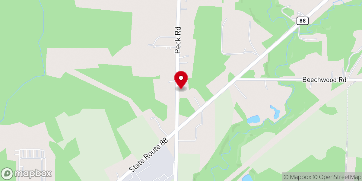 Map showing location of Calvary Free Will Baptist Church