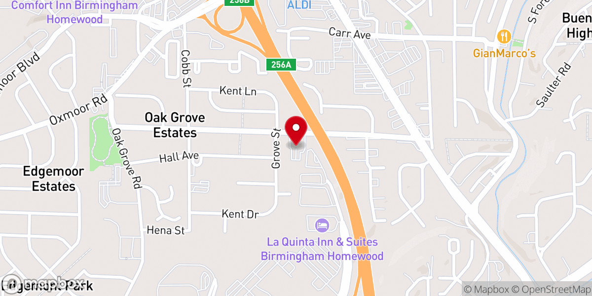 Map showing location of Raleigh Avenue Baptist Church