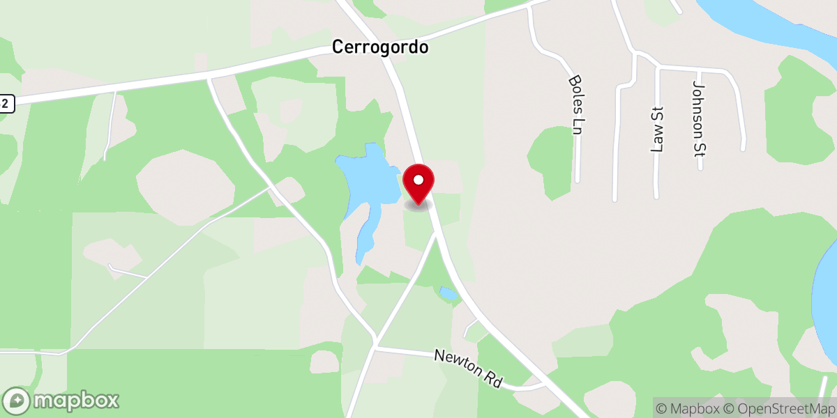Map showing location of Campground Church
