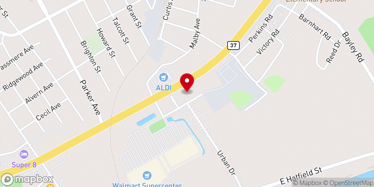 Map showing location of Massena Church of Christ
