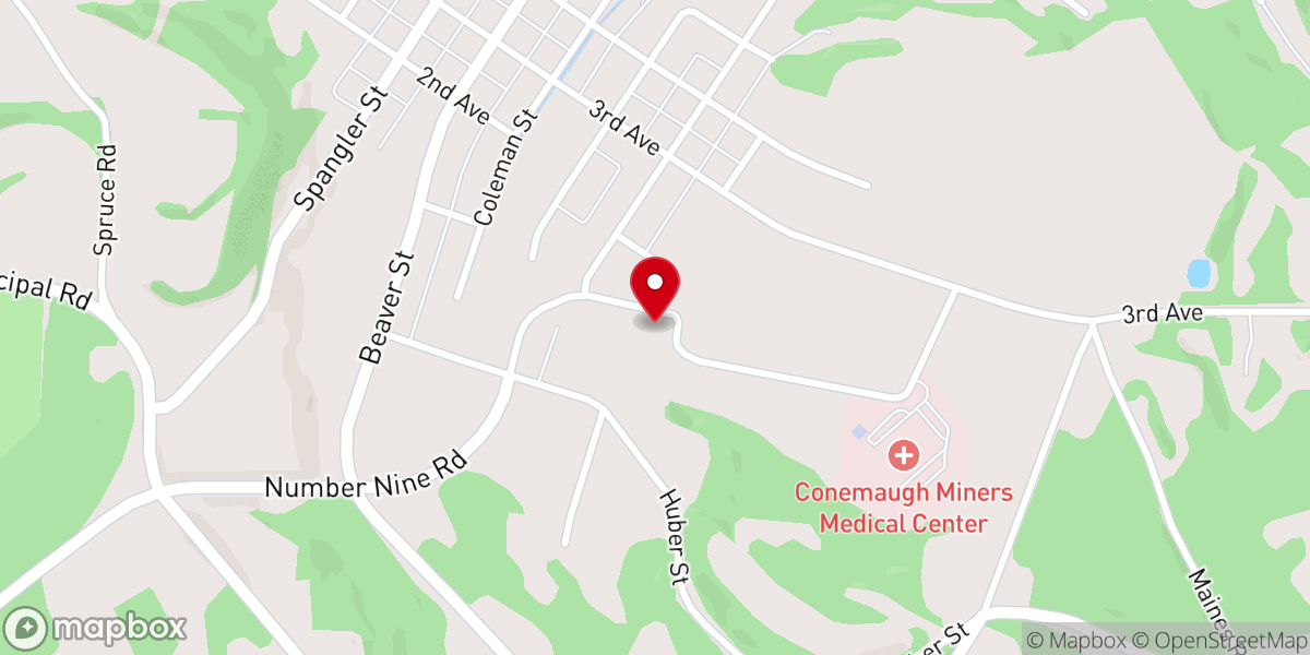 Map showing location of Cross Cut Child Care Center