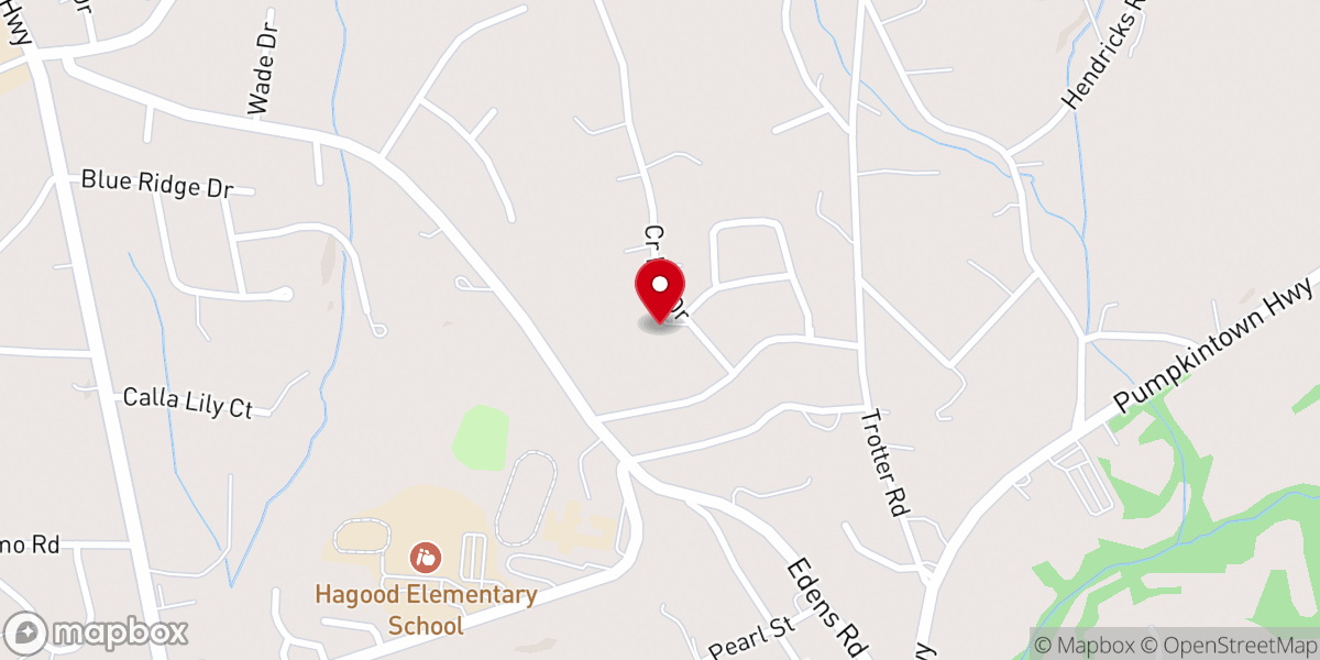 Map showing location of Crescent Hill Baptist Church