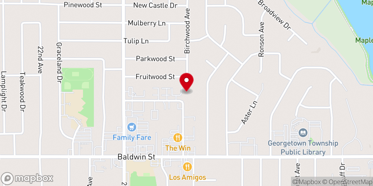 Map showing location of Holy Cross Foundation of Jenison Inc