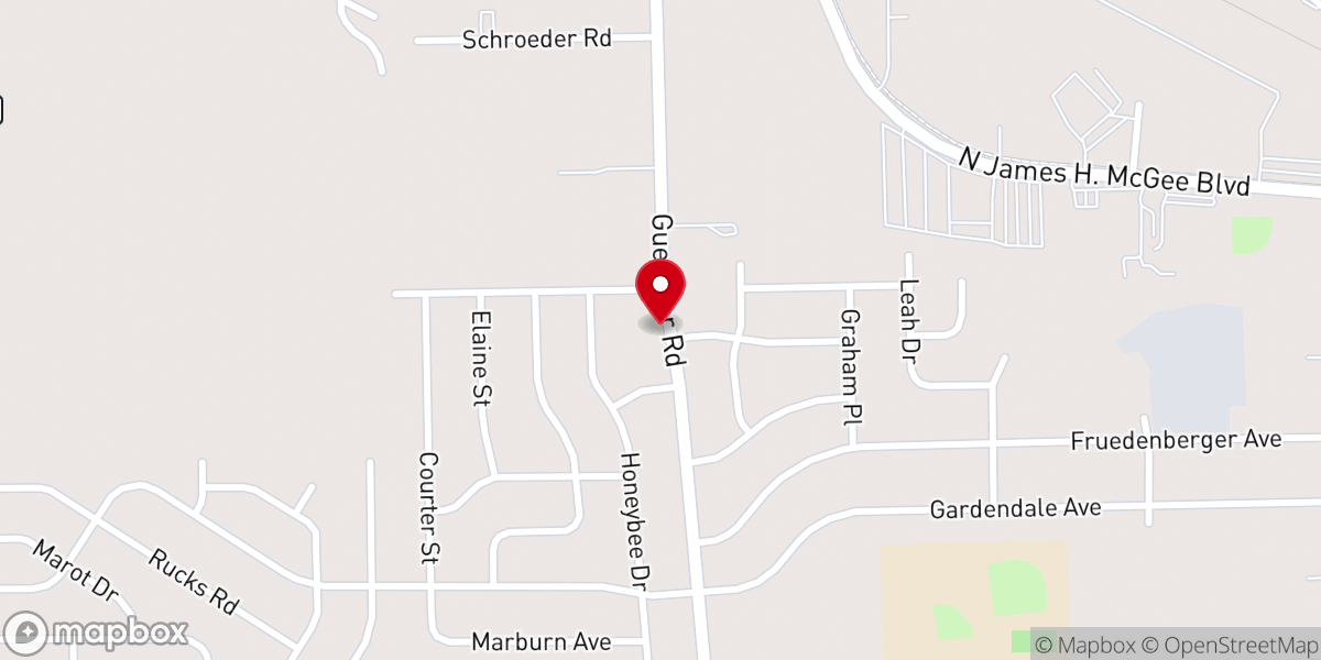 Map showing location of Second Thessalonians Baptist Church