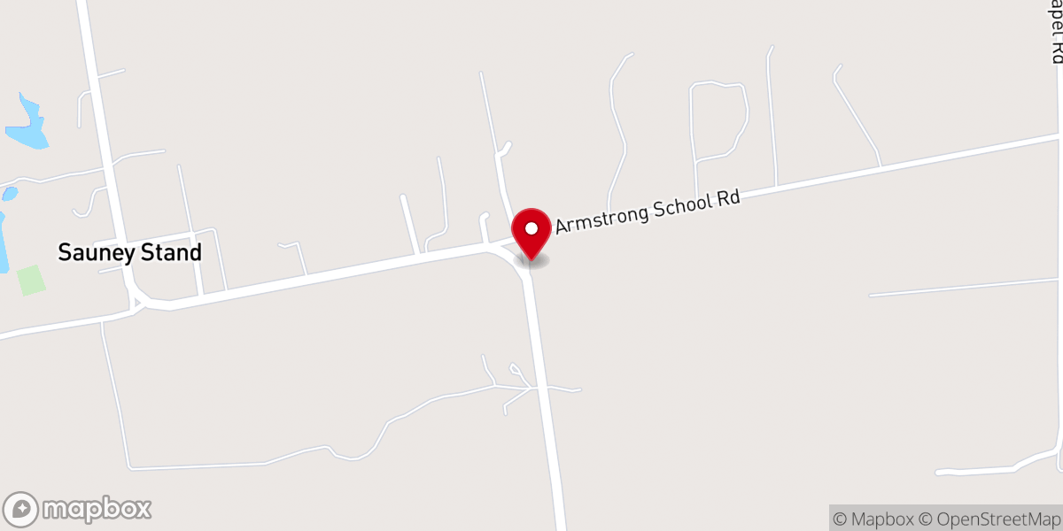 Map showing location of Sauney Chapel