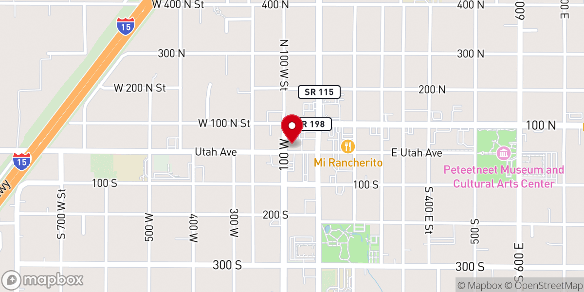 Map showing location of Canyon View Church